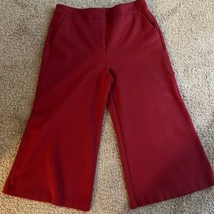 Wide Leg Crop Pants size 10 Maroon by Boden